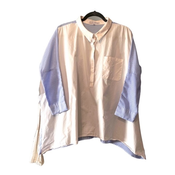 English Factory (Anthropologie) Oversized Cotton Button-up Shirt - Picture 1 of 11